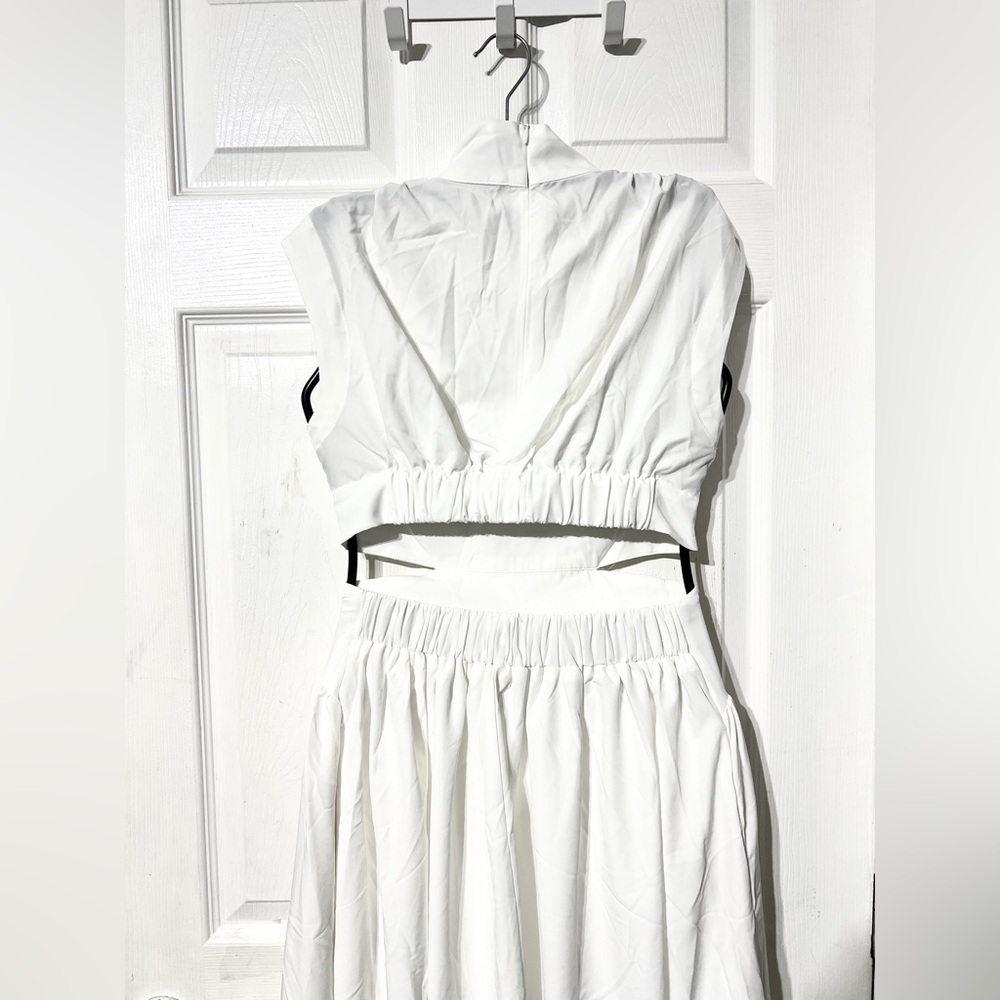Commense Mock Neck Cut Out Long Dress - Picture 15 of 16